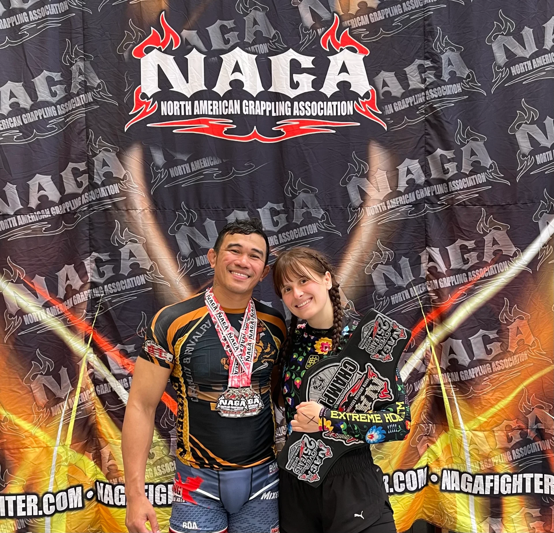 Jun und Kim bei einem NAGA-Turnier