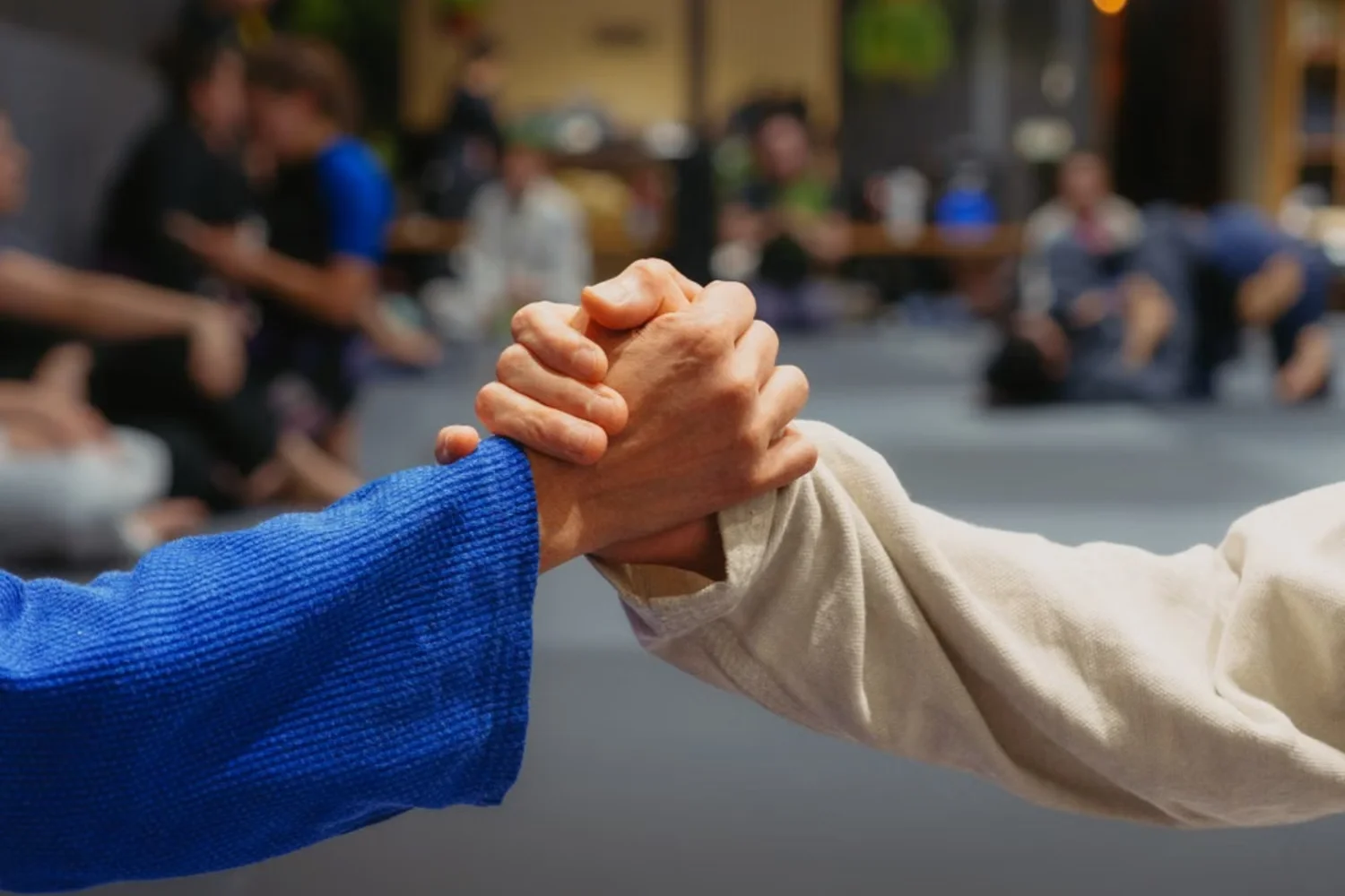 Gruppenevent: Handshake beim Gruppenevent bei DGMMA